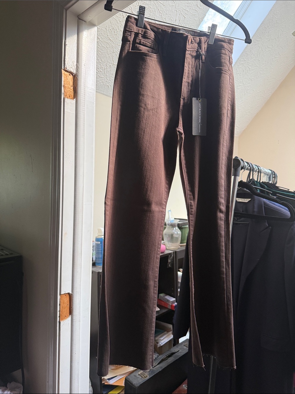 Just Black Brown Denim Tagged Jeans
